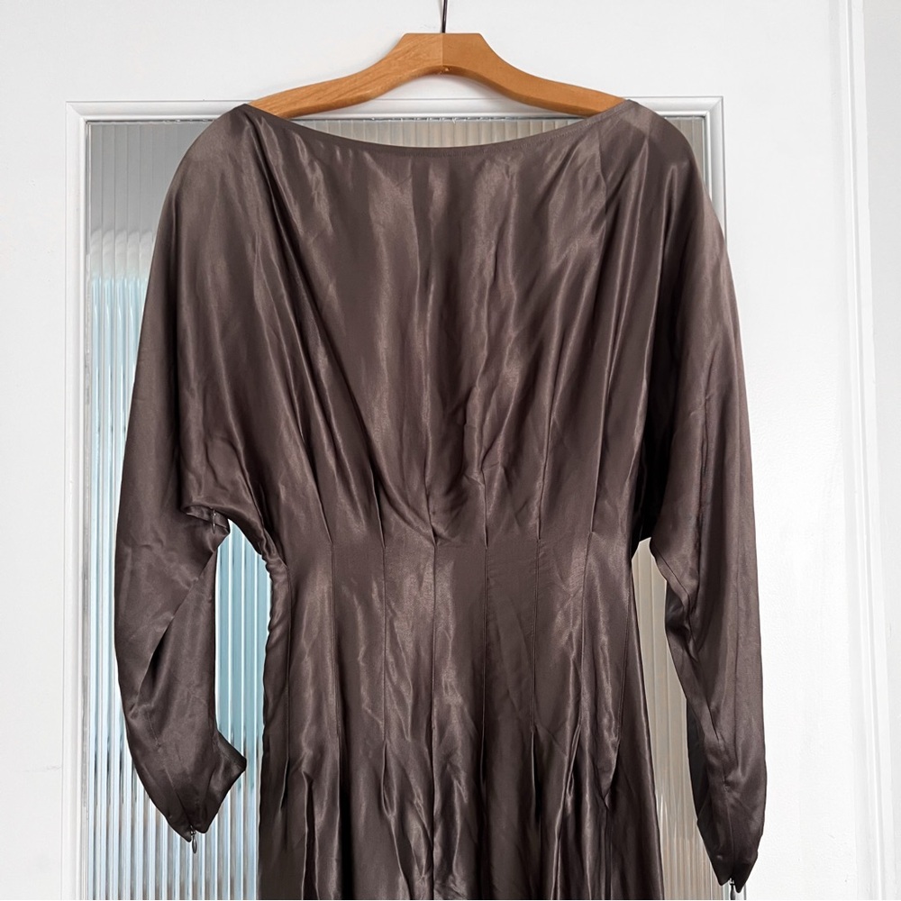 All Saints Ela Pewter Midi Dress View 6